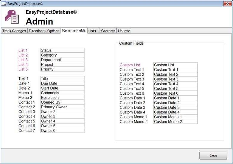 EasyProjectDatabase | Access Bug and Issue Tracking Project Database